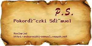 Pokoráczki Sámuel névjegykártya